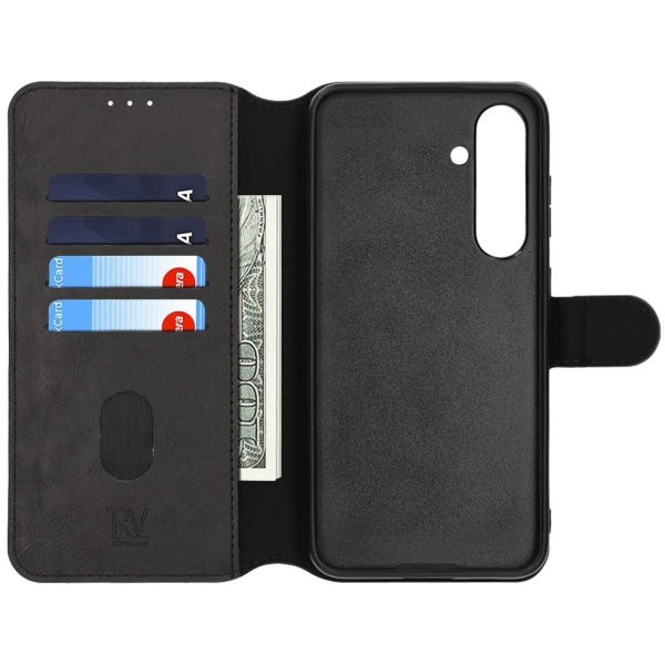 Rvelon Samsung Galaxy S24 FE -kotelo, magneettinen, irrotettava kuori, musta
