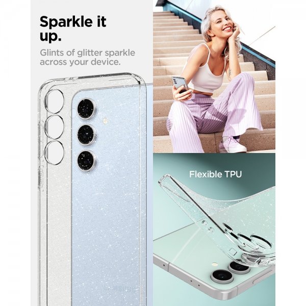 Spigen Samsung Galaxy S24 FE Suojakuori Liquid Crystal Glitter Crystal Quartz