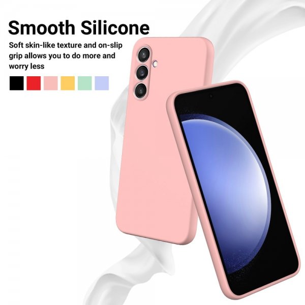 Samsung Galaxy S24 FE Kuori silikonihihnalla, vaaleanpunainen