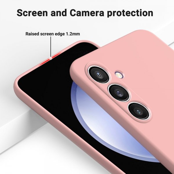 Samsung Galaxy S24 FE Kuori silikonihihnalla, vaaleanpunainen