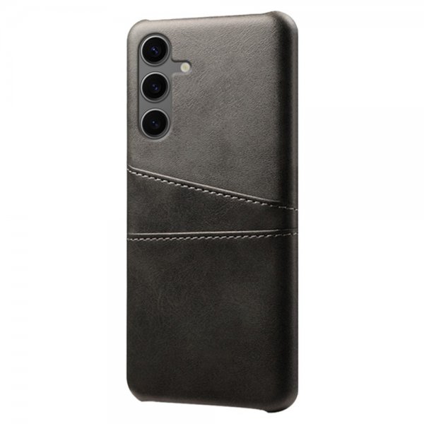 Samsung Galaxy S24 FE -suojakuori, jossa kaksi korttipaikkaa, musta