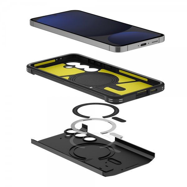 Spigen Samsung Galaxy S24 FE Suojakuori Tough Armor MagFit Musta