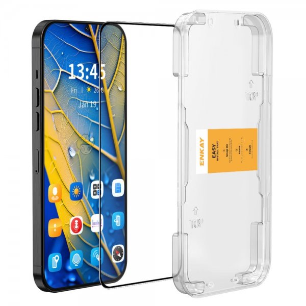 Enkay Samsung Galaxy S24 FE -näytönsuoja asennuskehyksellä, helppo asennus