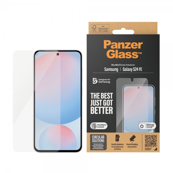 PanzerGlass Samsung Galaxy S24 FE -näytönsuoja Ultra-Wide Fit EasyAligner
