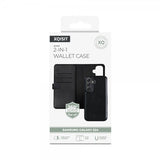 Xqisit Samsung Galaxy S24 -kotelo 2-in-1 Wallet Case Musta