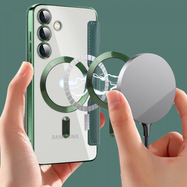 Samsung Galaxy S24 -suojakuori MagSafe Vihreä