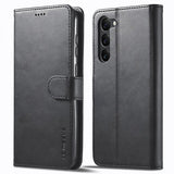 Lc.Imeeke Samsung Galaxy S24 Suojakuori Korttipaikalla ja Jalustatoiminnolla Musta