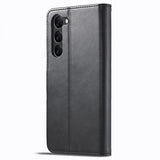 Lc.Imeeke Samsung Galaxy S24 Suojakuori Korttipaikalla ja Jalustatoiminnolla Musta