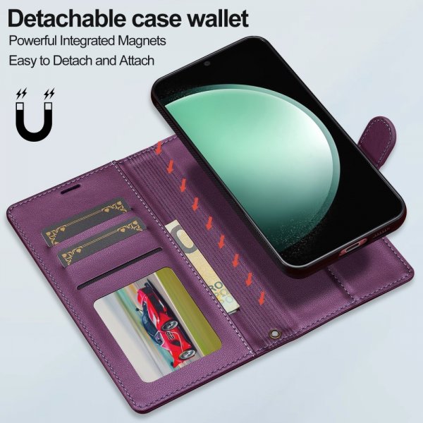 Lc.Imeeke Samsung Galaxy S24 -kotelo irrotettavalla kuorella L2 Series MagSafe violetti