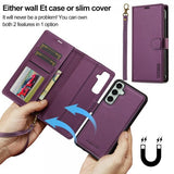 Lc.Imeeke Samsung Galaxy S24 -kotelo irrotettavalla kuorella L2 Series MagSafe violetti