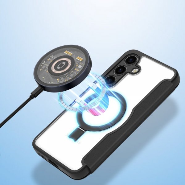 Dux Ducis Samsung Galaxy S24 -kuori Skin X Pro Series Kickstand MagSafe musta