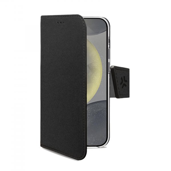 Celly Samsung Galaxy S24 -suojakotelo Wally Wallet Case, musta