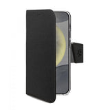 Celly Samsung Galaxy S24 -suojakotelo Wally Wallet Case, musta
