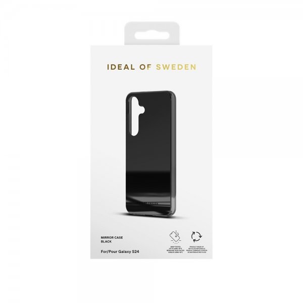 Ideal of Sweden Samsung Galaxy S24/Galaxy S25 Kuoret Mirror Case Musta