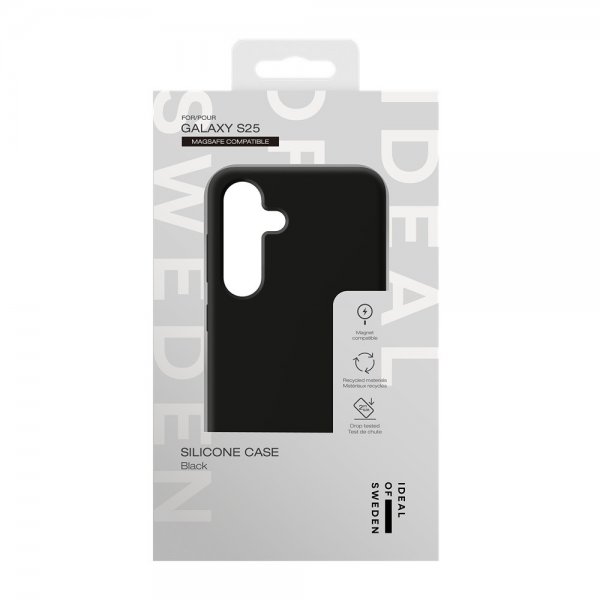 Ideal of Sweden Samsung Galaxy S24/Galaxy S25 Suojakuori Silikonikotelo MagSafe Musta