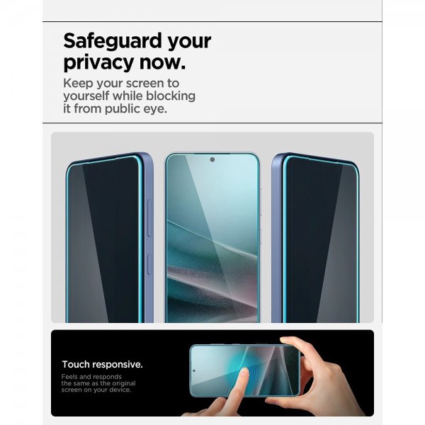 Spigen Samsung Galaxy S24/Galaxy S25 Näytönsuoja GLAS.tR EZ Fit Privacy 2-pack