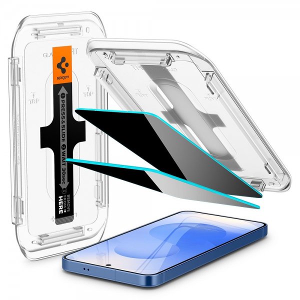 Spigen Samsung Galaxy S24/Galaxy S25 Näytönsuoja GLAS.tR EZ Fit Privacy 2-pack