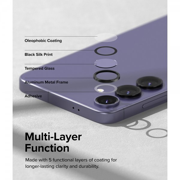 Ringke Samsung Galaxy S24 Kamerasuojus Camera Lens Frame Musta