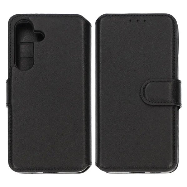 Rvelon Samsung Galaxy S24 -kotelo, aitoa nahkaa, musta