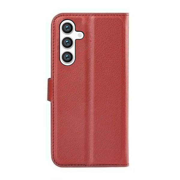 Samsung Galaxy S24 Suojakuori Jalustalla Ruskea