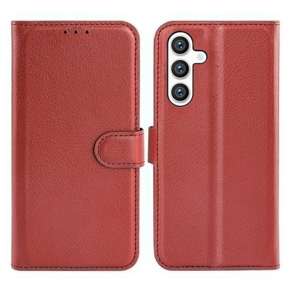 Samsung Galaxy S24 Suojakuori Jalustalla Ruskea