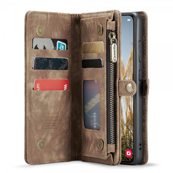 CaseMe Samsung Galaxy S24 Plus -kotelo 008 Series Irrotettava kuori Ruskea