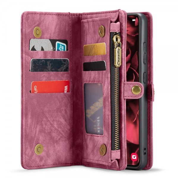 CaseMe Samsung Galaxy S24 Plus -kotelo, 008-sarja, irrotettava kuori, punainen