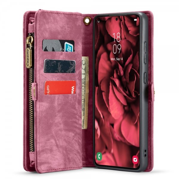 CaseMe Samsung Galaxy S24 Plus -kotelo, 008-sarja, irrotettava kuori, punainen