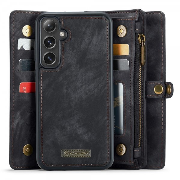 CaseMe Samsung Galaxy S24 Plus -kotelo, 008 Series, irrotettava kuori, musta