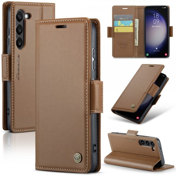 CaseMe Samsung Galaxy S24 Plus Suojakotelo 023 Series Ruskea
