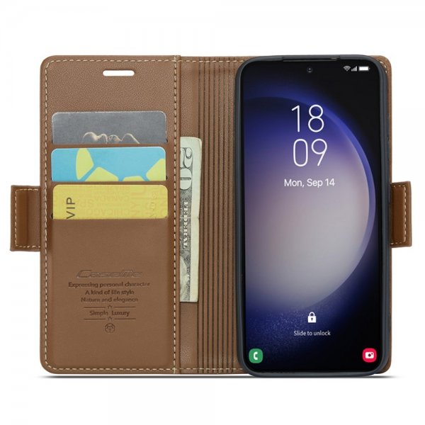CaseMe Samsung Galaxy S24 Plus Suojakotelo 023 Series Ruskea