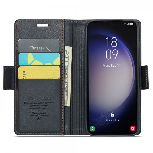 CaseMe Samsung Galaxy S24 Plus -kotelo 023 Series Musta