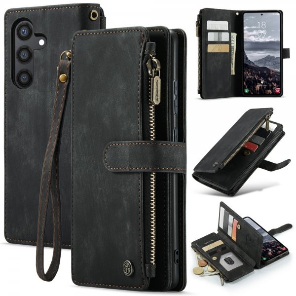 CaseMe Samsung Galaxy S24 Plus -suojakotelo C30 Series musta