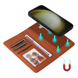 Betopnice Samsung Galaxy S24 Plus -kotelo irrotettavalla kuorella 005 ruskea