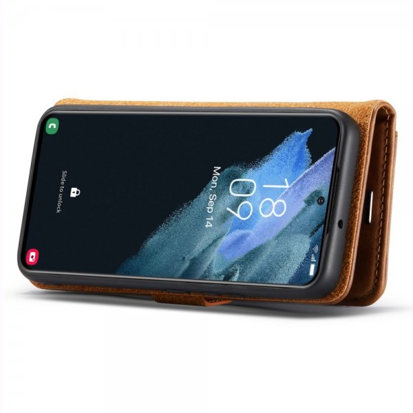 Dg.Ming Samsung Galaxy S24 Plus -kotelo irrotettavalla kuorella, ruskea