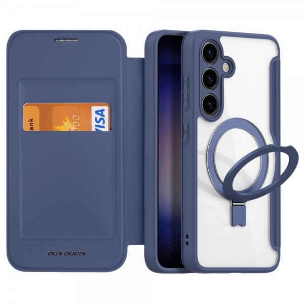 Dux Ducis Samsung Galaxy S24 Plus -kotelo Skin X Pro Series Jalusta MagSafe Sininen
