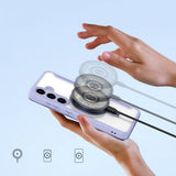 Dux Ducis Samsung Galaxy S24 Plus -kotelo, Skin X Pro Series, jalusta, MagSafe, violetti