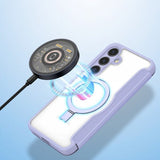 Dux Ducis Samsung Galaxy S24 Plus -kotelo, Skin X Pro Series, jalusta, MagSafe, violetti