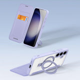 Dux Ducis Samsung Galaxy S24 Plus -kotelo, Skin X Pro Series, jalusta, MagSafe, violetti