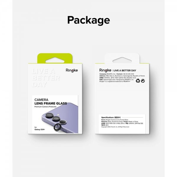 Ringke Samsung Galaxy S24 Plus kamerans linssuojus, kehys, musta