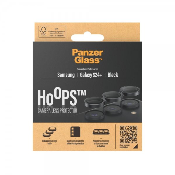 PanzerGlass Samsung Galaxy S24 Plus Kameran Suojus Hoops Musta
