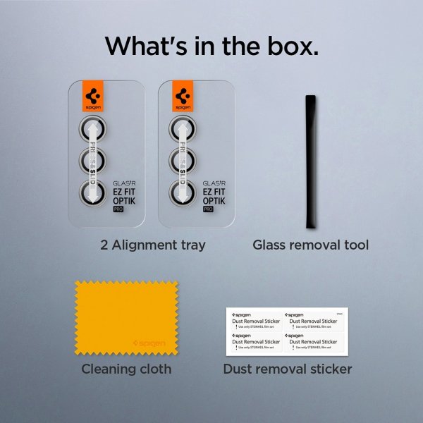Spigen Samsung Galaxy S24 Plus Kameran linssinsuoja GLAS.tR EZ Fit Optik Pro 2-pakkaus Harmaa