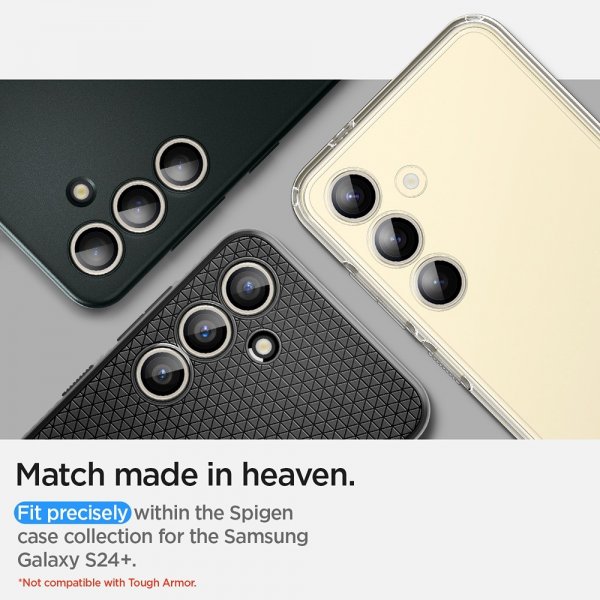 Spigen Samsung Galaxy S24 Plus Kameran linssisuojaus GLAS.tR EZ Fit Optik Pro 2-pakkaus Kulta