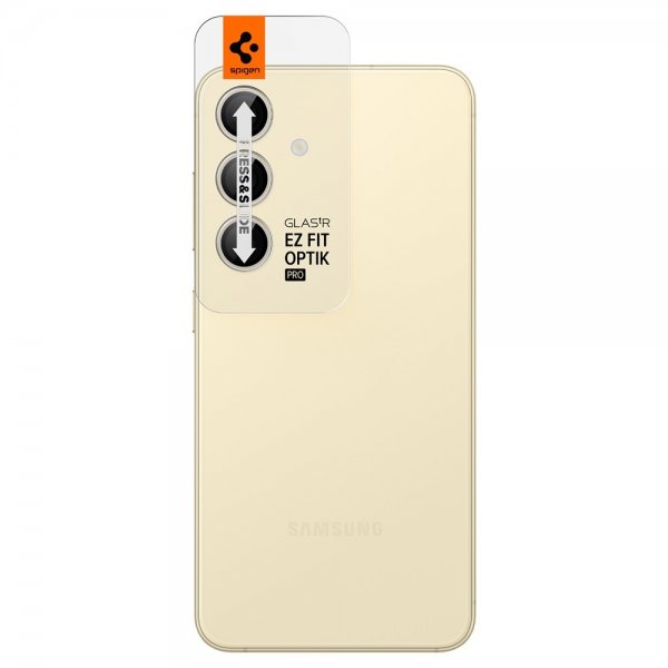 Spigen Samsung Galaxy S24 Plus Kameran linssisuojaus GLAS.tR EZ Fit Optik Pro 2-pakkaus Kulta