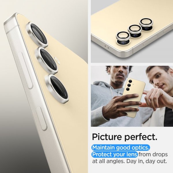 Spigen Samsung Galaxy S24 Plus Kameran linssisuojaus GLAS.tR EZ Fit Optik Pro 2-pakkaus Kulta