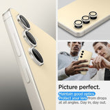 Spigen Samsung Galaxy S24 Plus Kameran linssisuojaus GLAS.tR EZ Fit Optik Pro 2-pakkaus Kulta