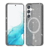 Samsung Galaxy S24 Plus Suojakuori Glitter MagSafe Musta