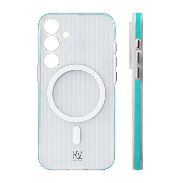 Rvelon Samsung Galaxy S24 Plus Kuori Korrugoitu MagSafe Sininen