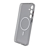 Samsung Galaxy S24 Plus Kuori Korrugoitu MagSafe Läpinäkyvä Musta