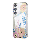 Samsung Galaxy S24 Plus Kuori Kukkakuvio MagSafe Pinkki Sininen